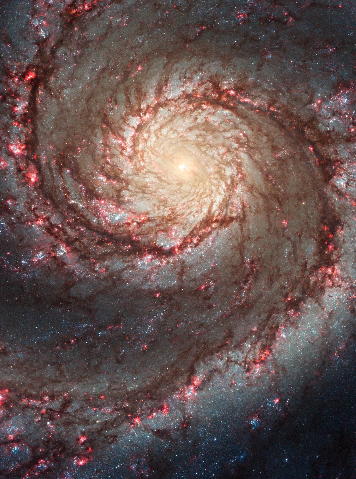 Whirlpool galaxy M51, seen by Hubble